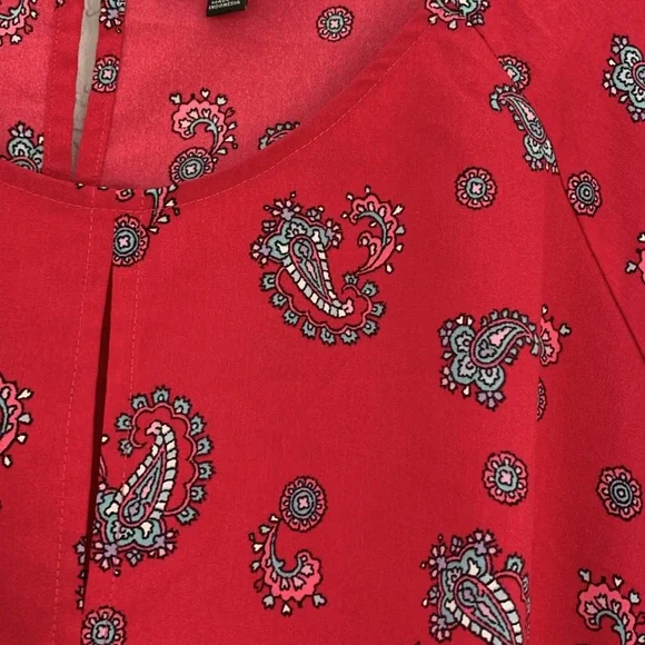 Lane Bryant soft paisley top/blouse short sleeves size 24 - Picture 8 of 13